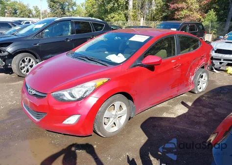 2013 Hyundai Elantra Gls from USA, damaged, VIN KMHDH4AEXDU494406